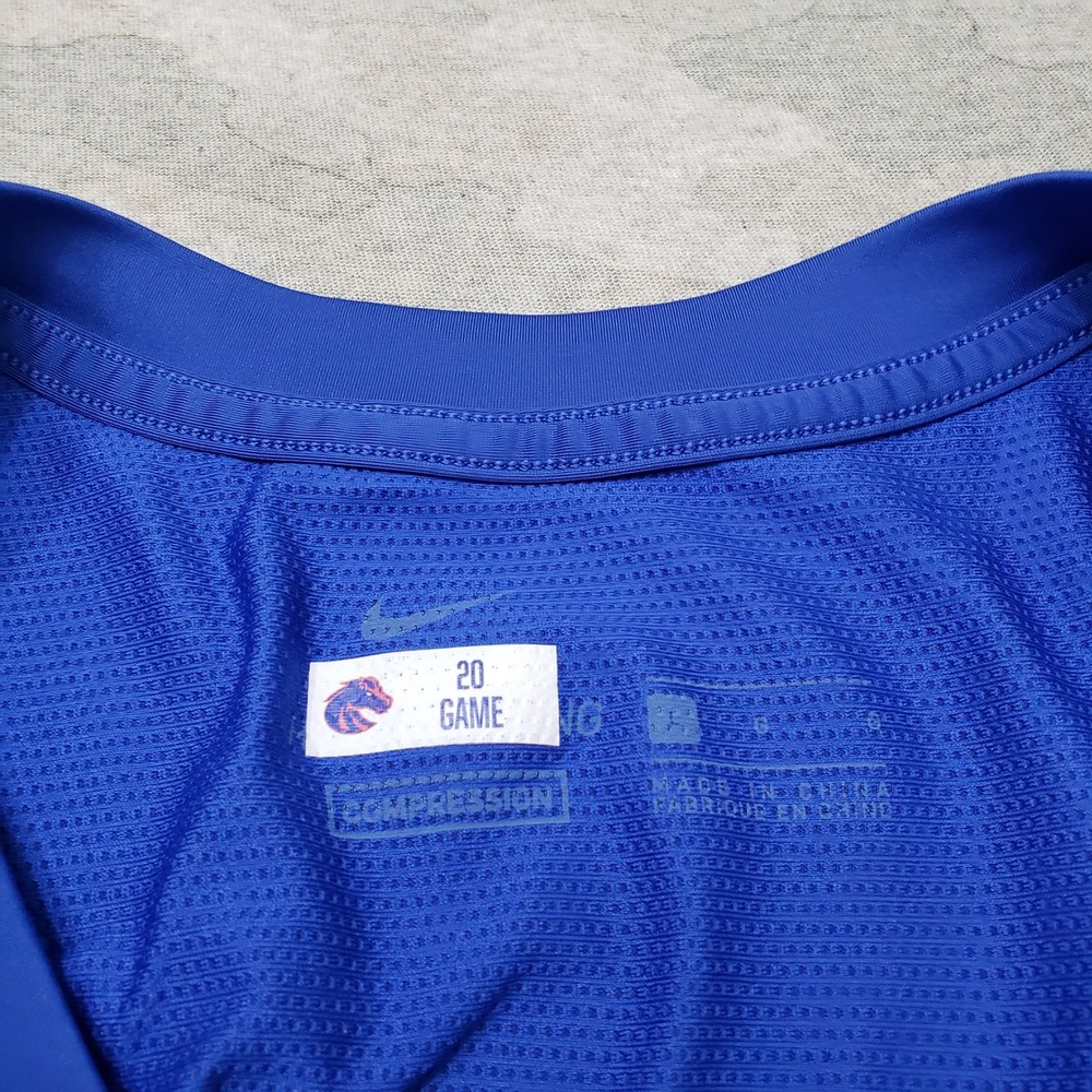 Nike Pro Tank Shirt Men Small Blue Padded Football Compression Sleeveless - Picture 5 of 12